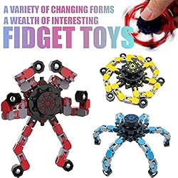 6PCS Transformable Fingertip Gyro Toy Chain Robot