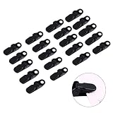 Clamp Tarp,20pcs/Bag Black Reusable Tent Snaps Clamps Tarp Clips Tent Tighten for Outdoor