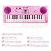 M SANMERSEN Piano Keyboard for Girls, Keyboar Piano 37 Keys Multifunction Portable Piano Electronic Keyboard Music Instrument for Kids 2-6 Year Old Girl Toys Girls Gifts Age 2-6 for Girls(Pink)