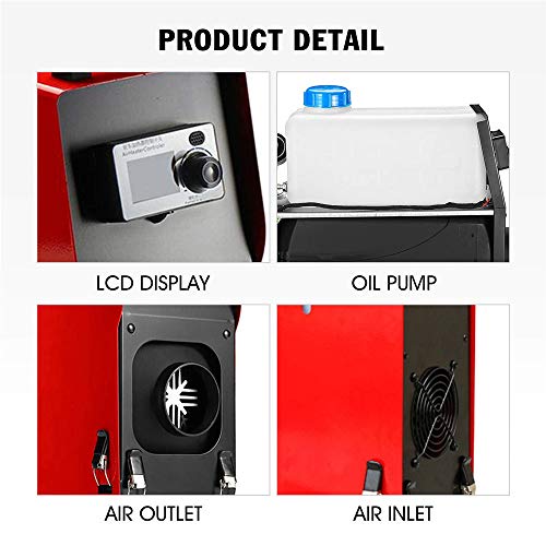 Diesel Air Heater 5KW 12V All in One Fuel Car Parking Heater With Remoter Controller with LCD Knob Switch For Car Truck Boat Trailer Motor-Home