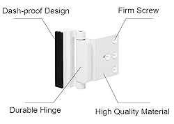 3 Pack Door Reinforcement Locks with 12