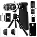 CamKix Camera Lens Kit Compatible with Samsung Galaxy S5 Including a 12x Telephoto Lens/Fisheye Lens / 2 in 1 Macro Lens/Wide Angle Lens/ Mini Tripod/ Case / Bag