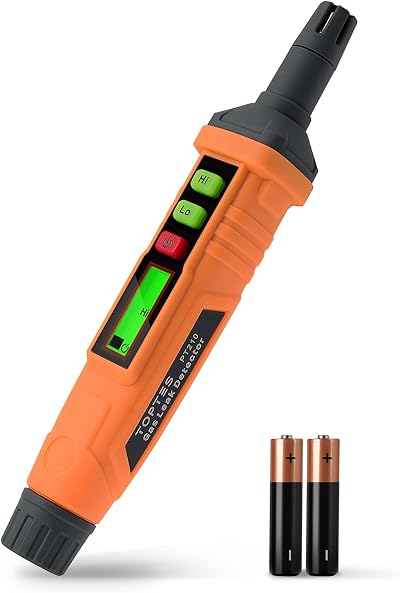 TopTes PT210 Gas Leak Detector Portable Natural Gas with Alarm Orange