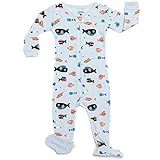 Leveret Baby Boys Shark Footed Sleeper Pajama 100% Cotton (6M-5 Years)