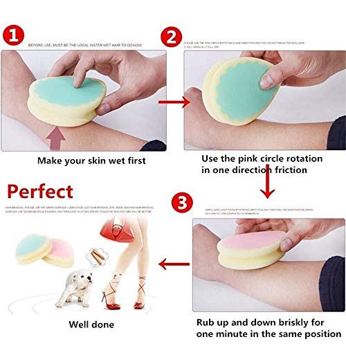 Keepfit 1 Pieces Hair Removal Sponge Depilation Pads Painless Hair Removal Sponge for Face, Leg, Arm and Body Physical Hair Removal Tool, 2021 New Face & Body Hair Depilatories (A)