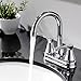 Comllen Modern Chrome Double Handle Basin Vanity Bathroom Faucet, Chrome Lavatory Faucet