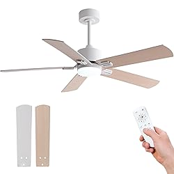 KENSID 48 Inch Ceiling Fans with Lights and