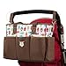 SoHo diaper bag Soren Owl 6 pcs nappy tote bag large capacity for baby mom dad stylish insulated unisex multifunction waterproof large capacity includes changing pad stroller straps Brown
