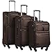 Coolife Luggage 3 Piece Set Suitcase with TSA lock pinner softshell 20in24in28in (brown)