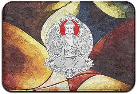 VDSEHT Gautama Buddha Lights Non-slip Doormat