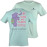 Simply Southern Women's Preppy Strong Celedon L, Celedon