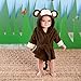 Baby Aspen Born to be Wild Monkey Hooded Spa Robe, Brown, 0-9 Months