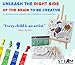 26-Piece Kids Canvas Painting Set - Arts and Crafts Easel Supplies Kit - Includes Wood Art Easel, Kid Canvases, Acrylic Paint, Kid Paint Brushes, Palette and More! Ages 5 and Up, by FyneArt