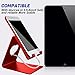 Adaker Cell Phone Stand, iPhone Dock : Cradle, Holder, Stand For Switch, All Android Smartphone, for iPhone 6 6s 7 8 X Plus 5 5s 5c All-New Fire Tablet Charging, Phone Accessories Desk,Red