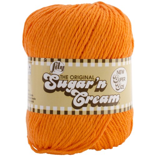 UPC 057355370548, Lily Sugar &#39;N Cream Super Size Yarn, 4 Ounce, Hot Orange, Single Ball