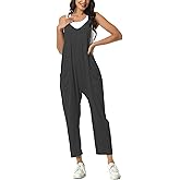 HAILTH Rompers for Women Casual Summer Jumpsuits Sleeveless Loose Spaghetti Strap Overalls Jumpers