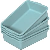 Neadas 13 L Plastic Bus Tubs Restaurant, Utility Bus Box, Mint Green, 4 Packs