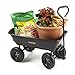 Gorilla Carts GOR200B Poly Garden Dump Cart with Steel Frame and 10-Inch Pneumatic Tires, 600-Pound Capacity, 36-Inch by 20-Inch Bed, Black Finish