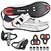 Venzo Cycling Bicycle Bike Triathlon Shoes with Pedals for Shimano SPD SL Look White