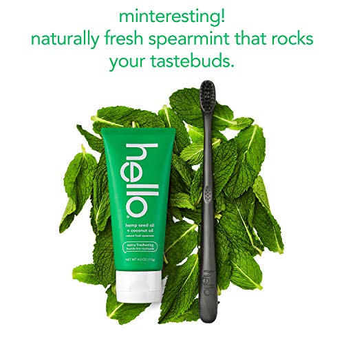 Hello Vegan Fluoride Free Toothpaste, Super Fresh Spearmint, Naturally Whitening Toothpaste