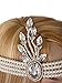 Vijiv Vintage 1920s Flapper Headband Gatsby 20s Headpiece Inspired Accessories