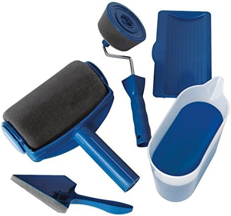 Pintar Facil Paint Runner Pro Roller Brush Handle Tool Flocked Edger Room Wall Painting Your Home Office Room Multifunction Roller Paint Brush Set (6 Pack)