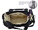 ROYALFAIR Small Diaper Bag Tote Bag for Toddler Mommy Messenger Tote Diaper Bags Purse with Stroller Hook (Black)