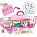 REMOKING STEM Pretend Pet Toy Play Kit, Funny Portable Handbag Pet House Scene Storage with 2 Pretend Play Dogs, Educational Learning Roleplay Pet Playset, Great Gifts for Kids 3 Years and up