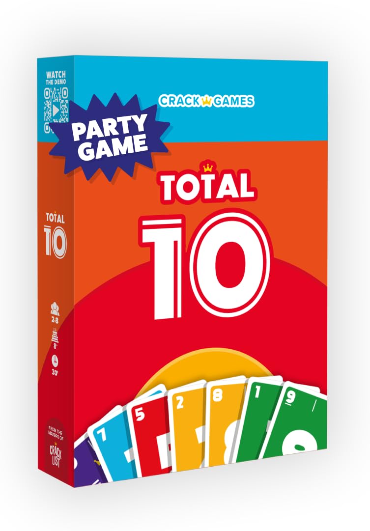 TOTAL 10 – Kartenspiel Inspiriert vom Rommé | Von den Machern von Crack List | 2 bis 8 Spieler | Ab 8 Jahren | Stimmungsspiel für Familie & Spieleabend | Geschenkidee | Deutsche Version