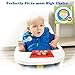 Silicone Placemat - Toddler Plate Divided 5 Compartments Portable Non Slip Suction Plates for Toddlers Babies and Kids BPA Free FDA Approved Baby Dinner Plate with Bonus 1pcs Waterproof Bib and Spoon