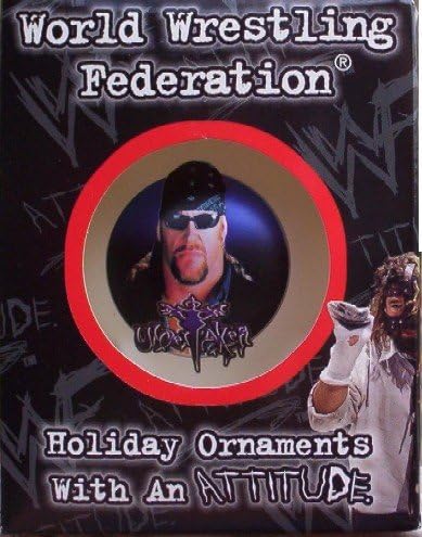 Titan Sports 2000 TNA WWE WCW WWF Wrestling Glass Christmas Tree Ornament Ball Undertaker