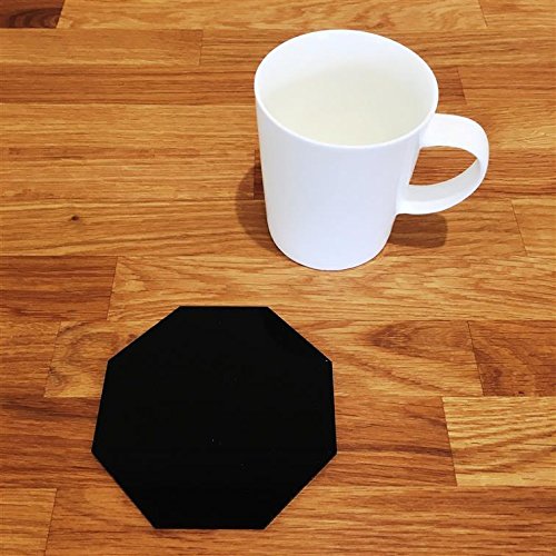 Super Cool Creations Coasters - Octagonal - Black - 8 Set