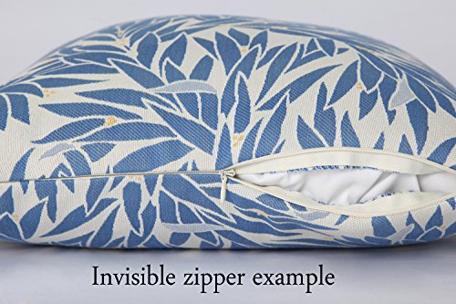 image for Set of 2 Mika Home Jacquard Tropical Leaf Pattern Throw Pillow Covers 