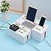 Cable Management Box Cord Organizer - White Special 12'' x4.8''x4.8'' For PC Wall Power Strip Wire Plug Cover Conceal Hide Solution Kit with Fastening Cable Zip Ties