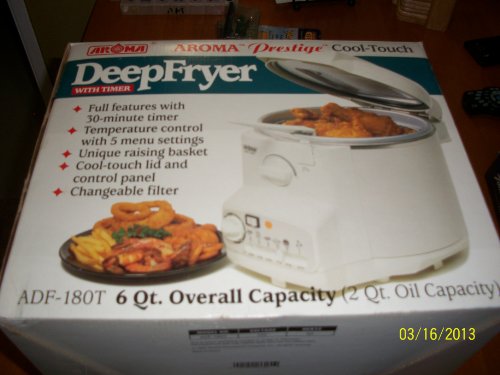 Click Here to See More Images Aroma Prestige Cool Touch Deepfryer with Timer (Missing Owners Manual)