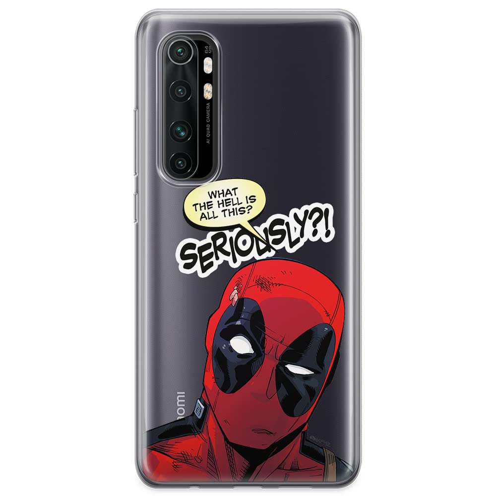 ERT GROUP mobile phone case for Xiaomi MI NOTE 10 Lite original and officially Licensed Marvel pattern Deadpool 010 optimally adapted to the shape of the mobile phone, partially transparent