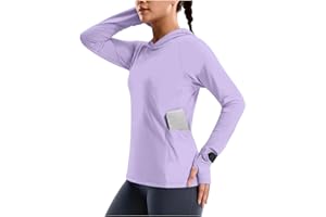 Womens UPF 50+ Sun Protection Hoodie Shirt Long Sleeve Fishing Hiking Outdoor UV Shirt Quick Dry Hoodies with Pockets