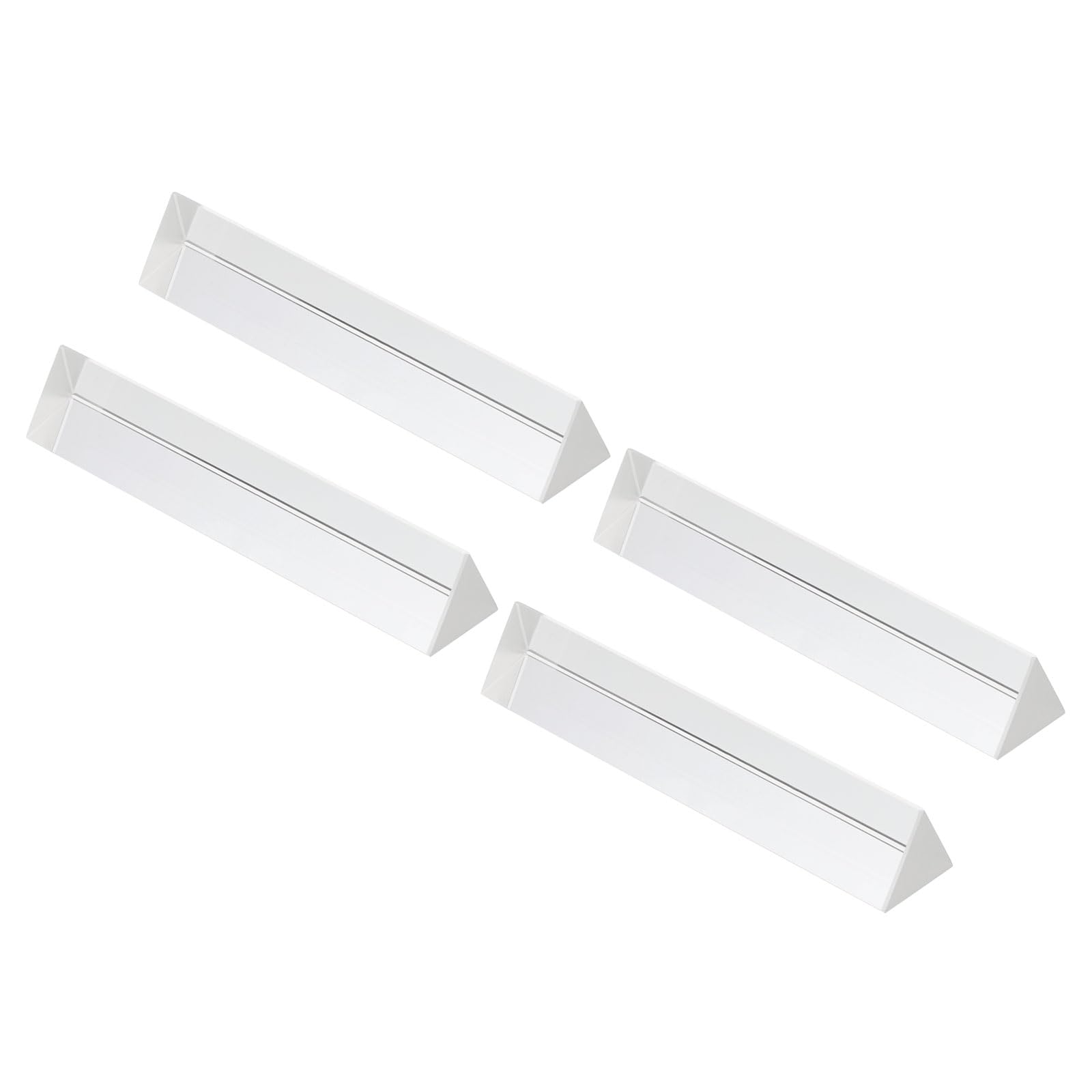 PATIKIL 150mm/6 Inch Triangular Prism, 4 Pack Glass Optical Crystal Rainbow Prism for Photography Physics Teaching Lights Photo, Clear