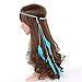 AWAYTR Feather Headband Indian Headpiece - Bohemian Tassels Girls hairband Festival Headwear For Women (Beige)