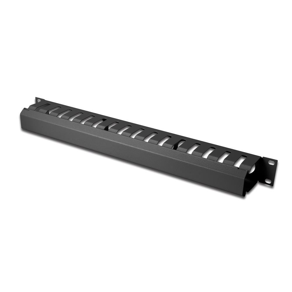 DIGITUS Cable Management Cage - 1U - Patch Panel - 19 "Cable Entry - Detachable Bezel - Black