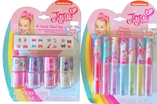 JoJo Siwa 7 Pack Flavored Lip Gloss & 4 Pack Nail Set
