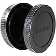 CamDesign Body Cap & Camera Rear Lens Cover Set for Micro Four Thirds MFT Micro 4/3 M4/3 fits Panasonic G1 G2 G3 G10 GH1 GH2 GH2 GH3 GF1 GF2 GF3 GF5 GX1 ; Olympus E-P1 E-P2 E-P3 E-PL1 E-PL2 E-PL3
