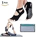 Hylaea Yoga Socks for Women with Grip & Non Slip Toeless Half Toe Socks for Ballet Pilates Barre Dance