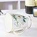 AWHOME Royal Fine Bone China Coffee Mug Assorted colors Tea Cup 11 oz (1, white)