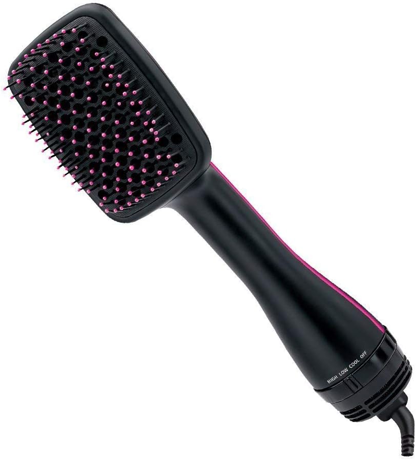 One Step Hair Dryer & Styler, Lisa pro® Blow Dryer Hot Air Paddle Brush Ionic Technology Generator Salon Hair Straightener for All Hair Types