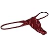 Men's G-String Thong – Contoured Pouch, Shiny Satin Knit, Multicolor, One Size, Unbranded
