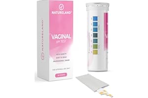 Natureland Vaginal Health pH Test Strips, Feminine pH Test, Value Pack | Monitor Vaginal Intimate Health & Prevent Infection | Accurate Acidity & Alkalinity Balance (10 Strips)