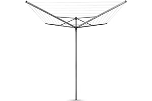 Brabantia Topspinner Rotary Dryer Clothesline with Ground Spike, 131 feet, Silver