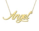 Aoloshow 18k Gold Plated Angel Name Necklace