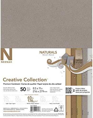 Neenah Naturals Cardstock 8.5"X11" 50/Pkg-5 Colors/10 Each